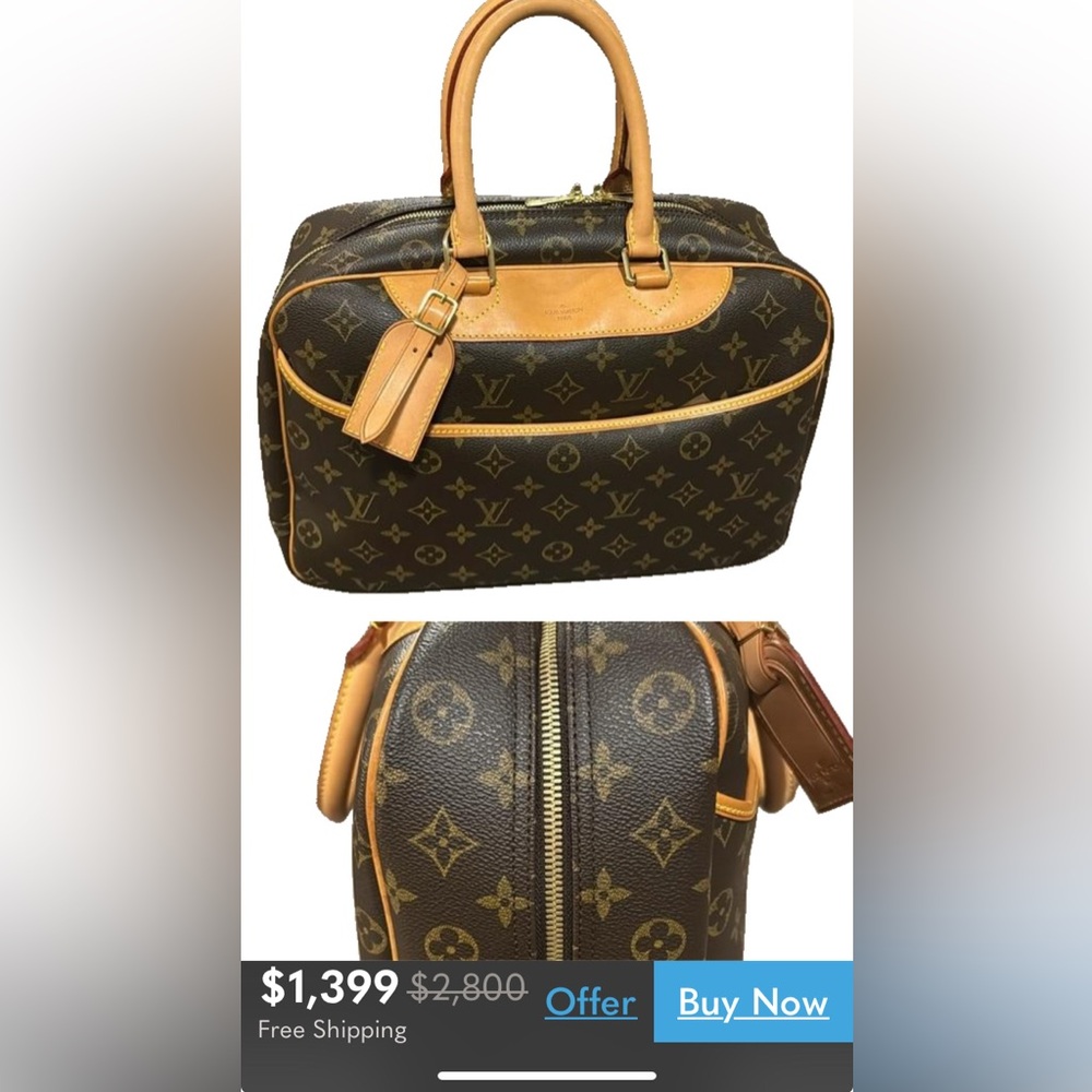Louis Vuitton Vintage Monogram Canvas Deauville Bag - Rank B+ - Picture 13 of 14